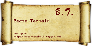 Becza Teobald névjegykártya